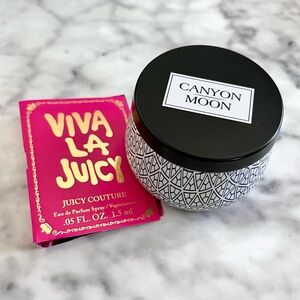 Canyon Moon Vanilla Orchid Candle w/ Juicy Couture Viva La Juicy